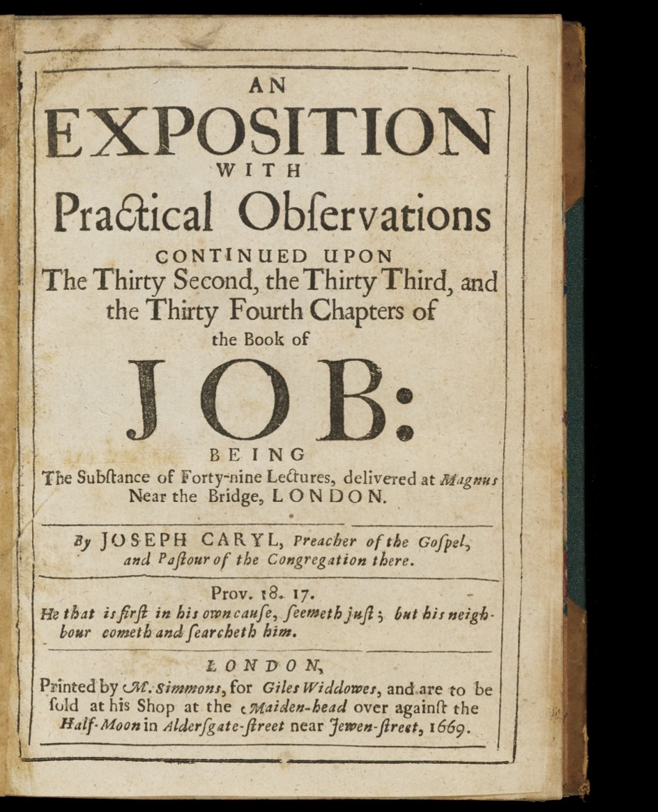 An exposition with practical observations continued upon the Thirty Second, the Thirty Third, and the Thirty Fourth chapters of the book of Job.