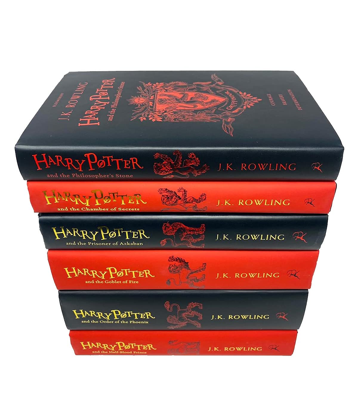 Harry Potter House Gryffindor Edition Series 6 Books Collection Set By J.K. Rowling