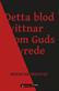 Detta blod vittnar om guds vrede (Hardcover)