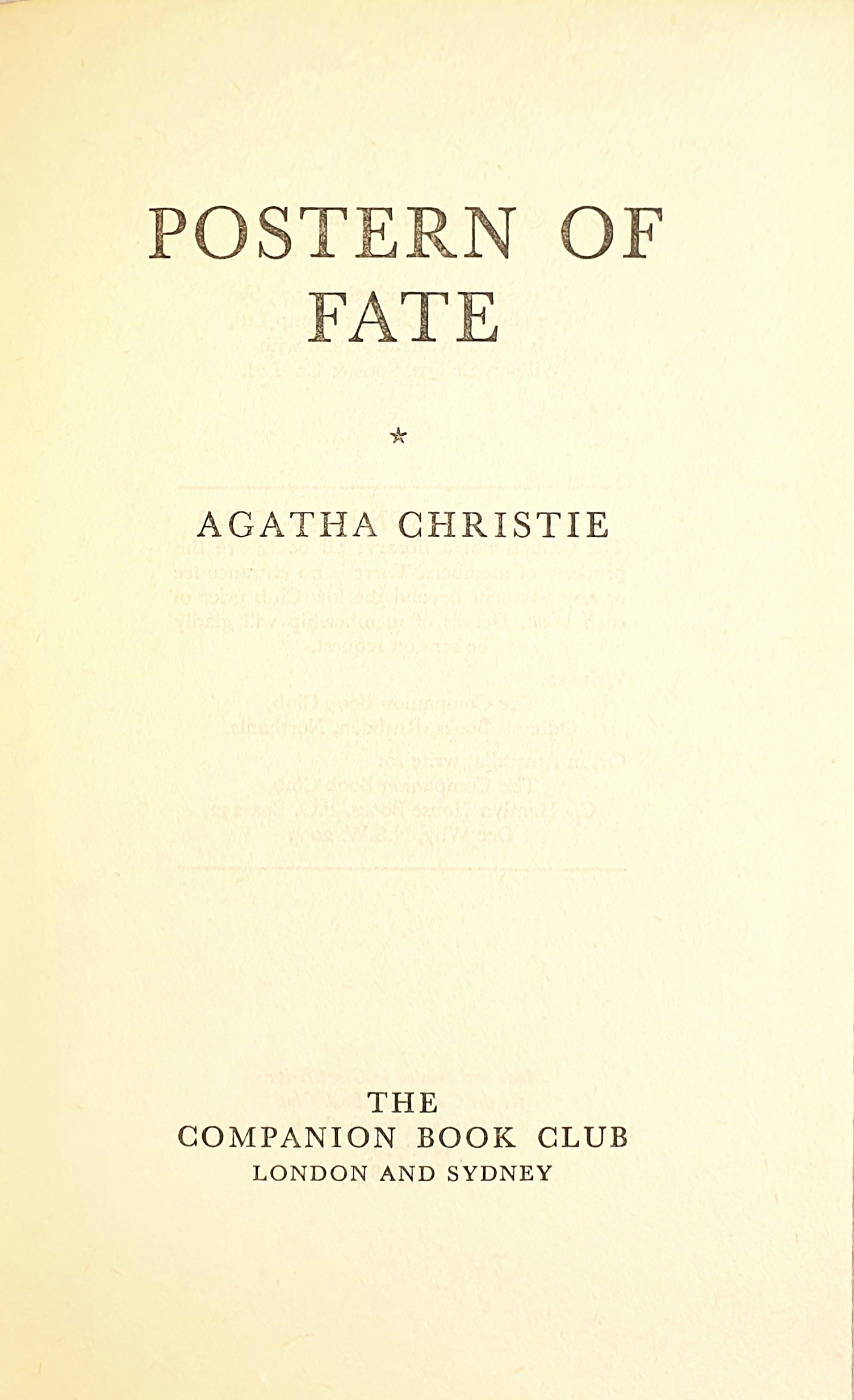 Postern of Fate