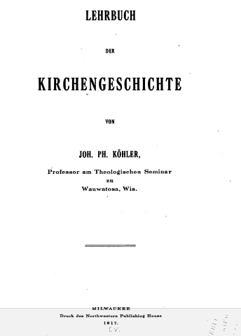 Lehrbuch der Kirchengeschichte