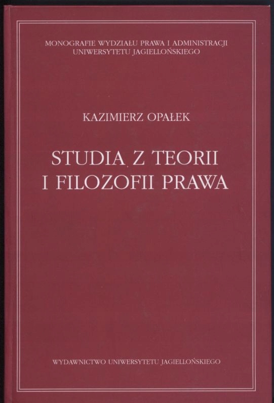 Studia z teorii i filozofii prawa (Paperback)