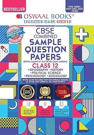Oswaal Cbse Sample Question Paper Class 12 Humanities Book History Geography Political Science Sociology Psychology By Oswaal Editorial Board