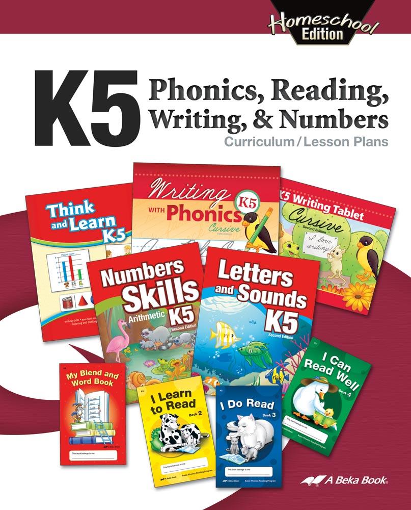 Homeschool K5 Phonics, Reading, Writing and Numbers Curriculum Lesson Plans