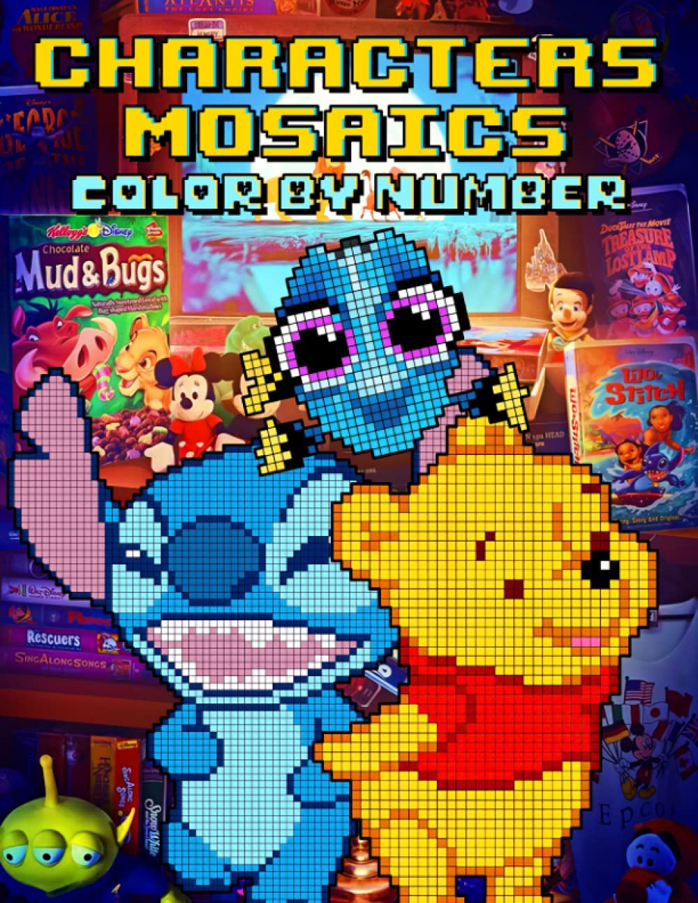 Characters Mosaics Color By Number: A Unique Book Can Help You Know How To Mix Colors Well To Create Amazing Artworks. (Paperback)