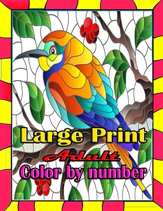 Large Print Adult Color by number: Large Print Birds, Flowers, Animals and Pretty Patterns by ...