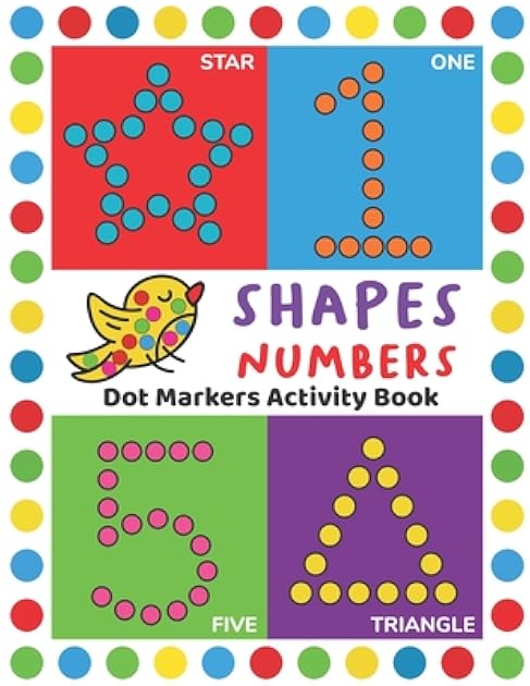 Dot Markers Activity Book: Easy Guided BIG DOTS | Do a dot page a day | Giant, Large, Jumbo and Cute USA Art Paint Daubers Kids Activity Book | Gift ... Girls, Boys | SHAPES and NUMBERS