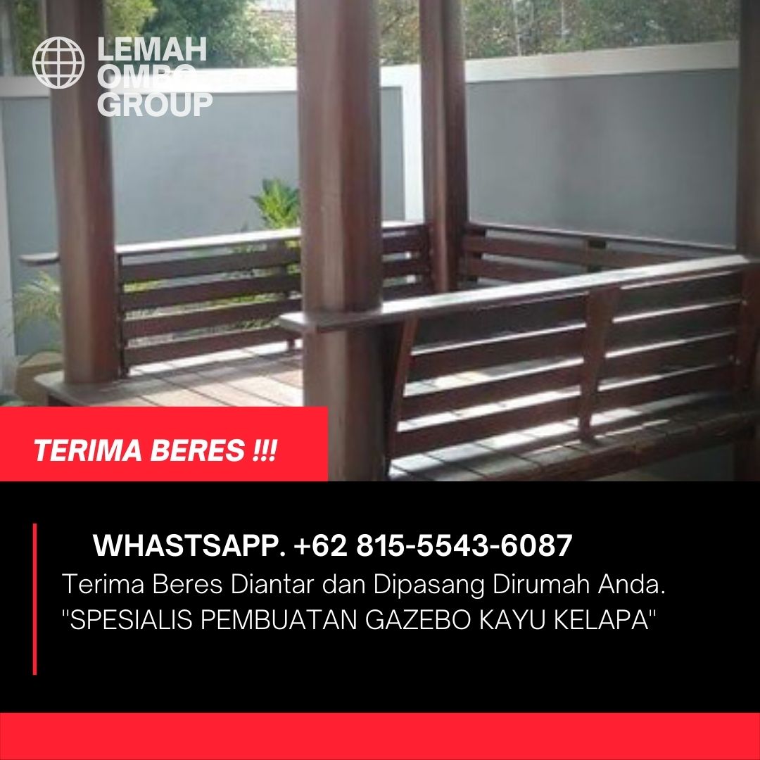 LAGI VIRAL,Wa. 081-555-436-087, Pengrajin Bale Bengong Kayu Kelapa Minimalis DKI Jakarta