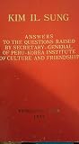 Answers to the Questions Raised by Secretary - General of Peru - Korea Institute of Culture and Friendship