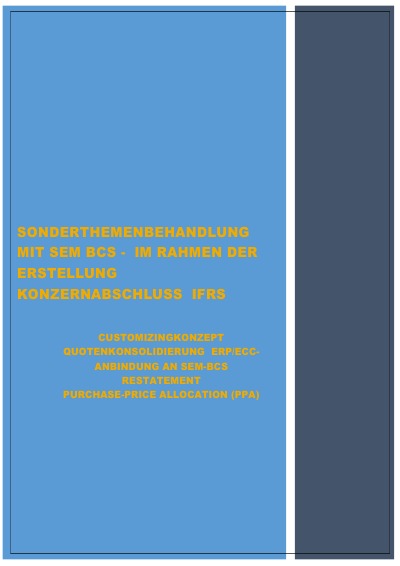 SONDERTHEMENBEHANDLUNG - MIT SEM BCS - IM RAHMEN DER ERSTELLUNG KONZERNABSCHLUSS IFRS
