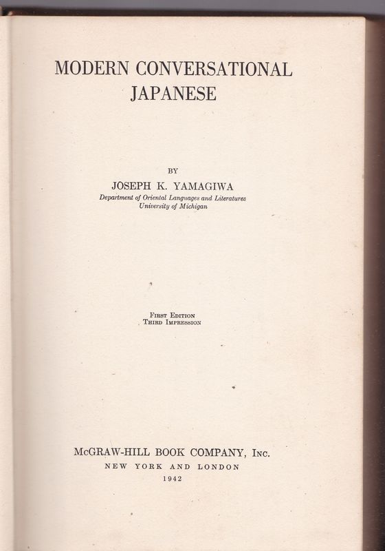 Modern Conversational Japanese