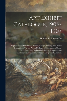 Art Exhibit Catalogue, 1906-1907: Reproductions Suitable for School, College, Library, and Home Decoration: Turner Prints, Carbons, Photogravures, ... and From Nature in Europe And...