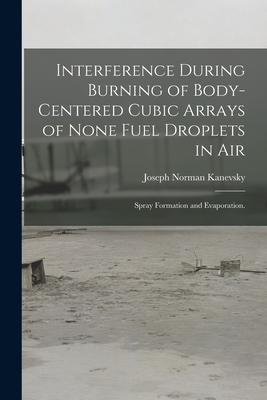 Interference During Burning of Body-centered Cubic Arrays of None Fuel Droplets in Air; Spray Formation and Evaporation.