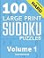 100 Large Print Hard Sudoku...