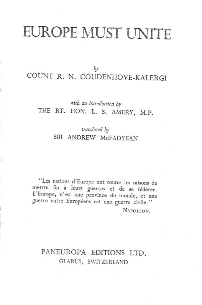 Europe Must Unite (Library Binding)