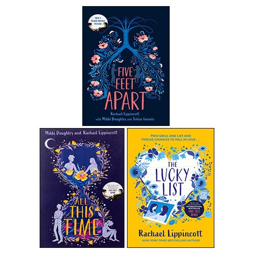 Rachael Lippincott 3 Books Collection Set (Five Feet Apart, All This Time & The Lucky List)