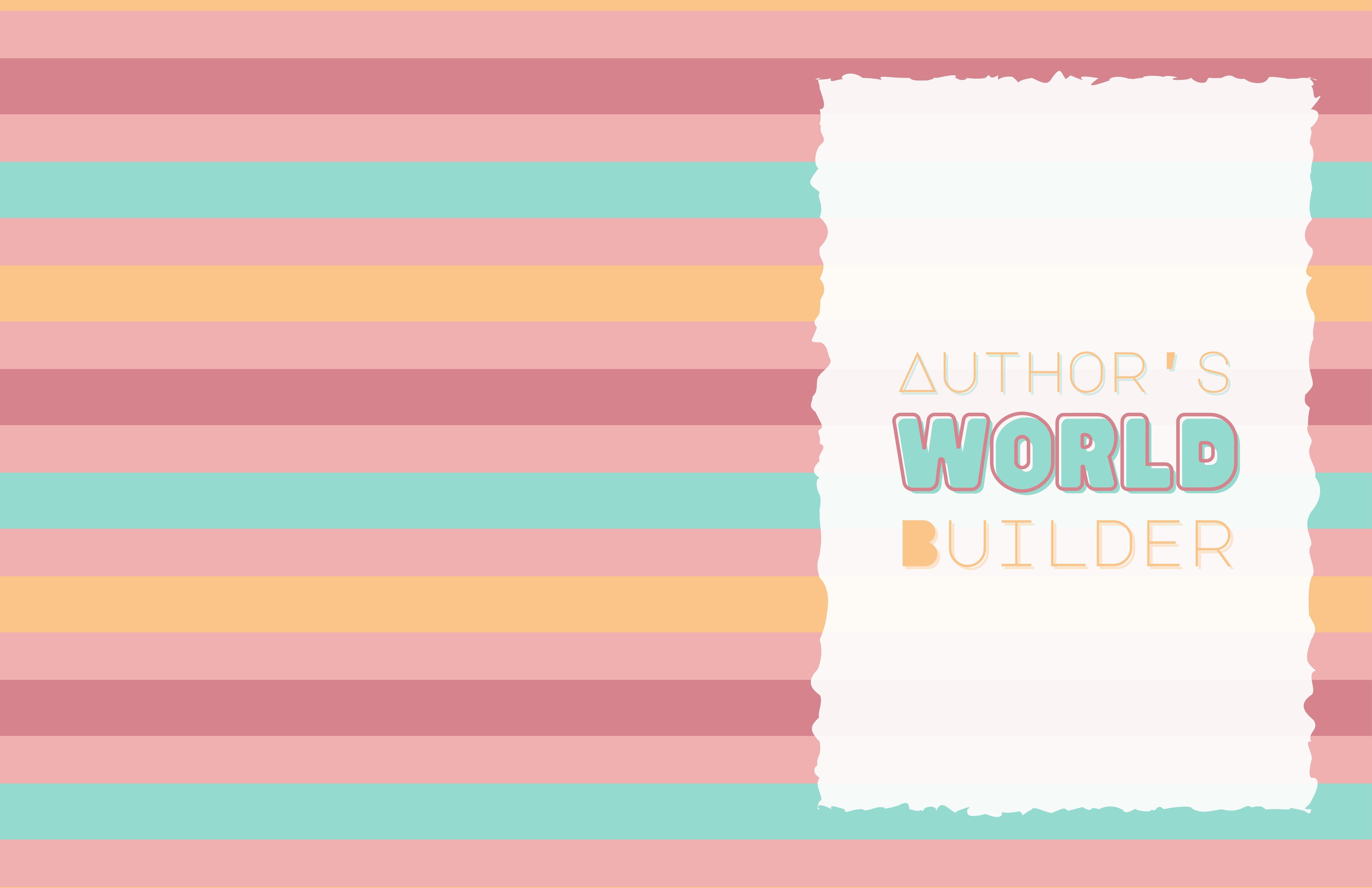 Author's World Builder Notebook with Stripes