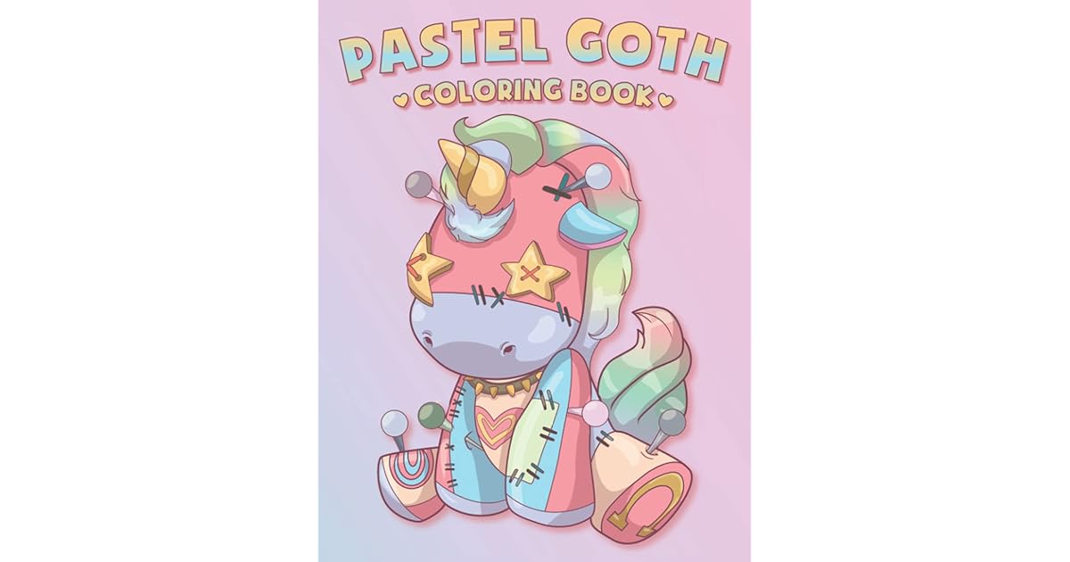 Pastel Goth Coloring Book 8,5x11 inch Pastel Goth Coloring Book with