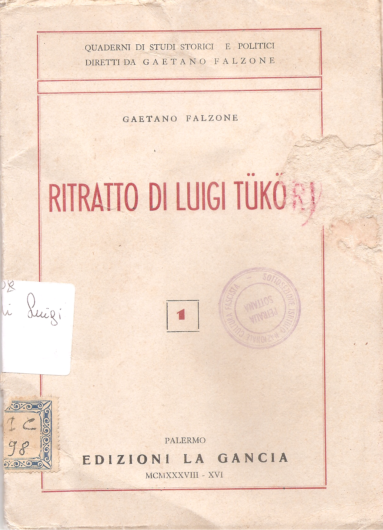 Ritratto di Luigi Tukory (Paperback)