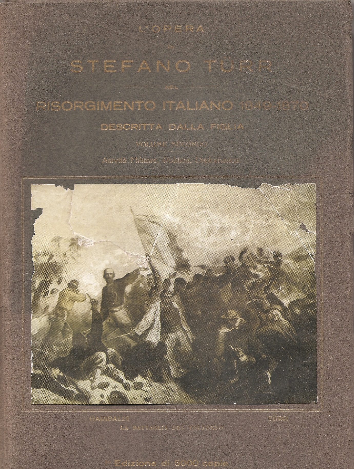 L'opera di Stefano Türr nel Risorgimento italiano (1849-1870) descritta dalla figlia, volume secondo: Attività militare, politica-diplomatica