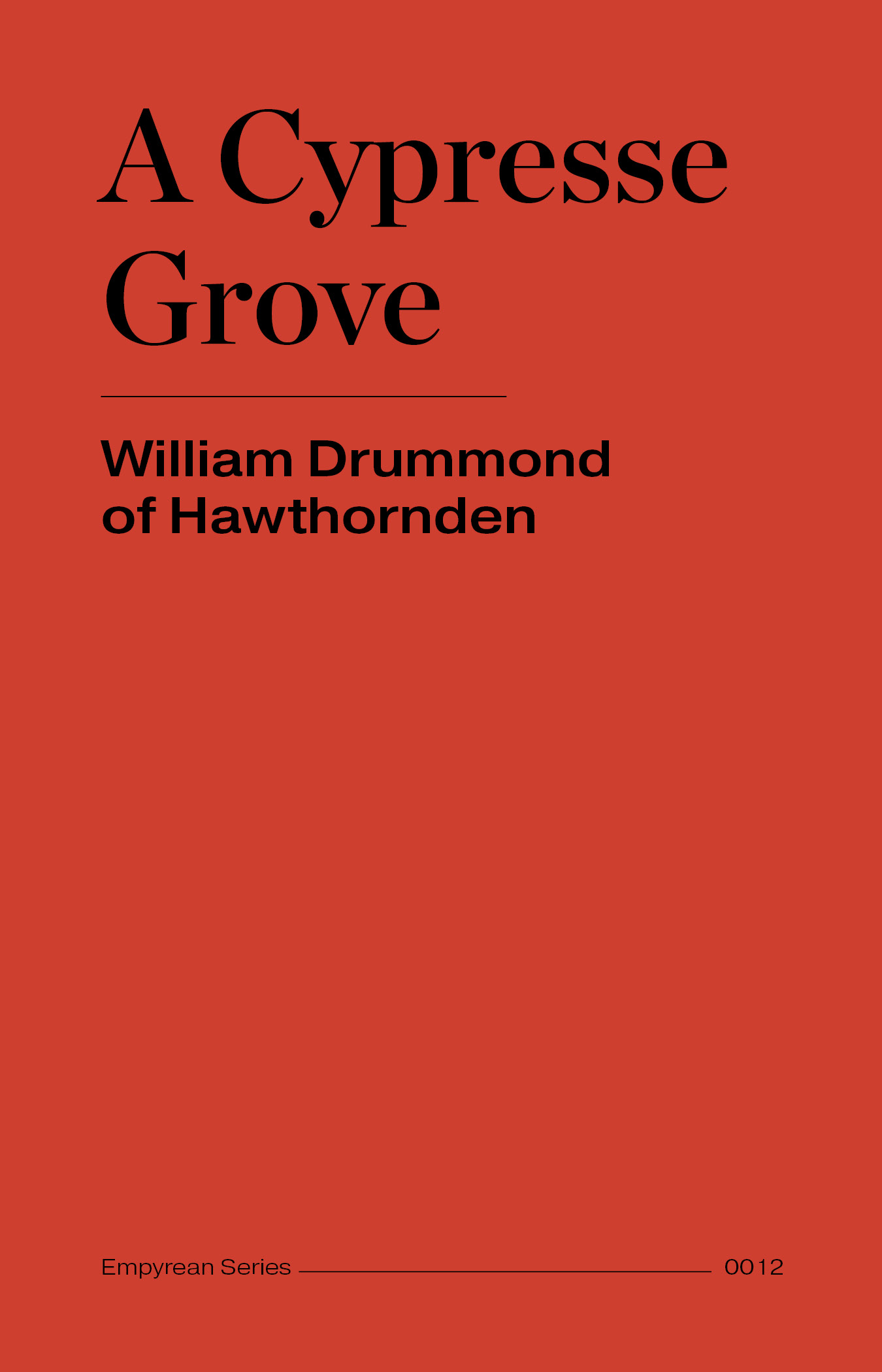 A Cypresse Grove (Paperback)