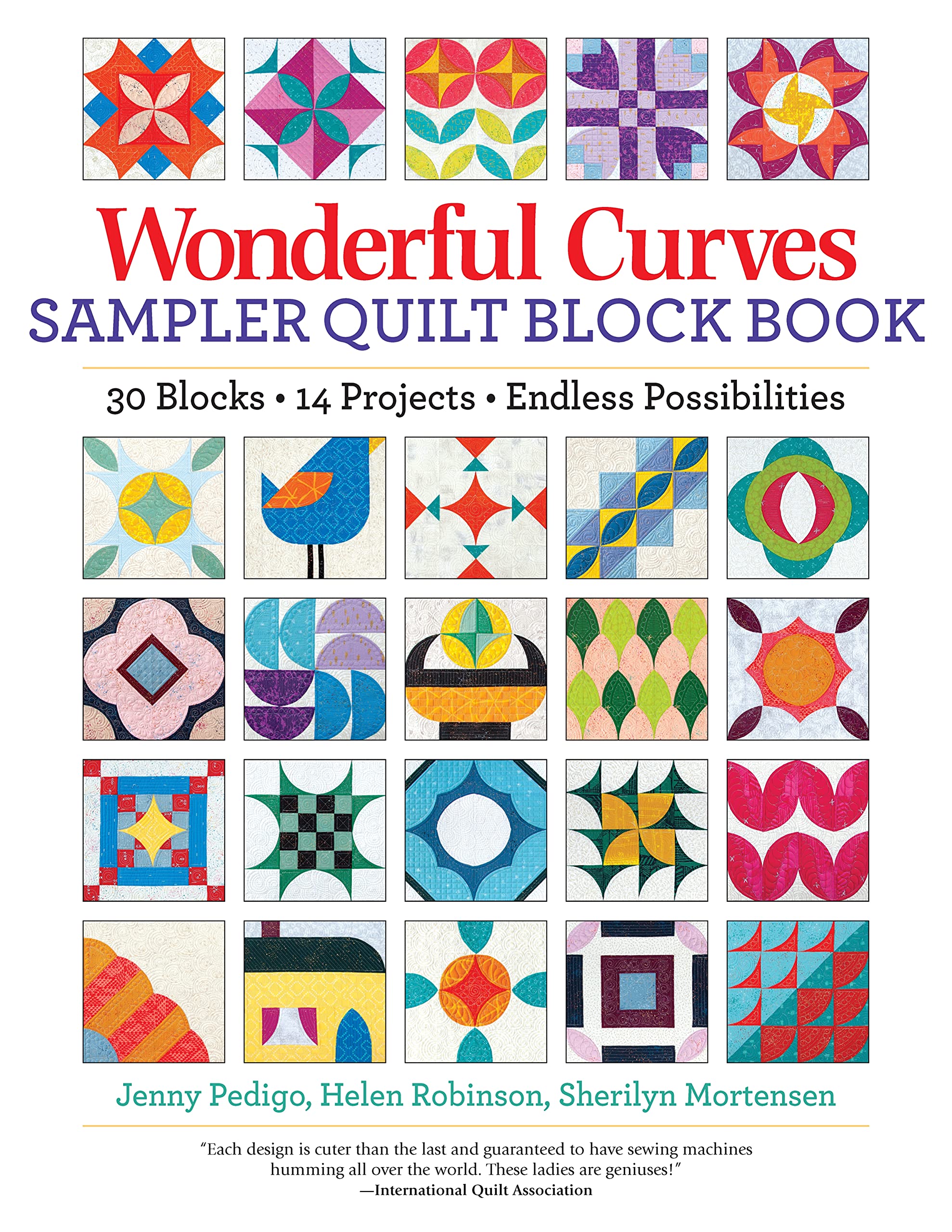 Wonderful Curves Sampler Quilt Block Book: 30 Blocks, 14 Projects, Endless Possibilities (Paperback)