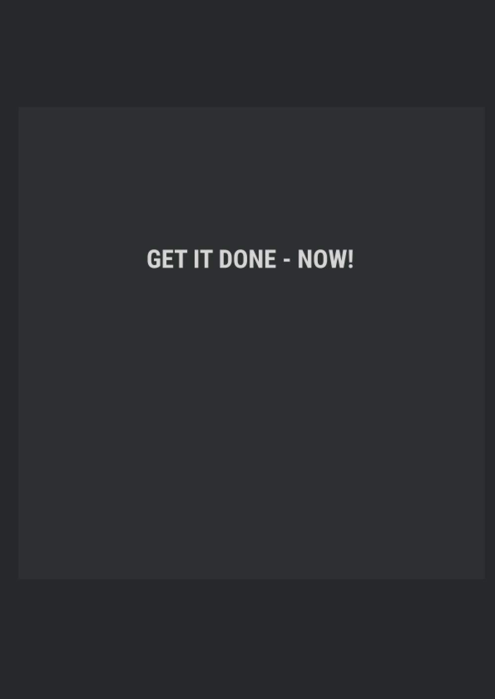 Get It Done! - NOW Undated Legal Size Daily Planner: 3 Month Size (Paperback)