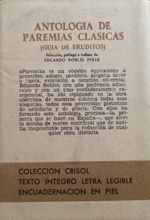 Antología de paremias clásicas