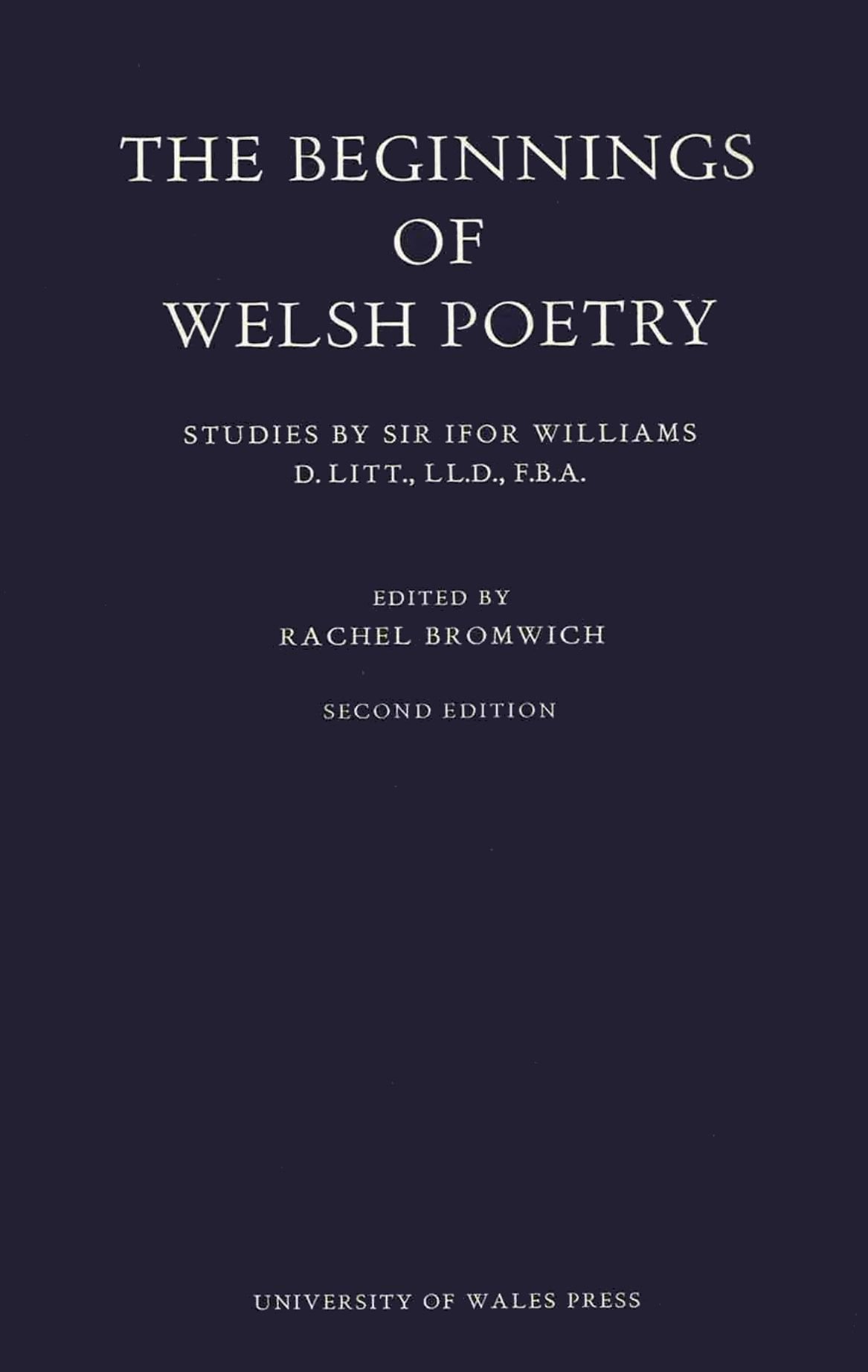 The Beginnings of Welsh Poetry (Hardcover)