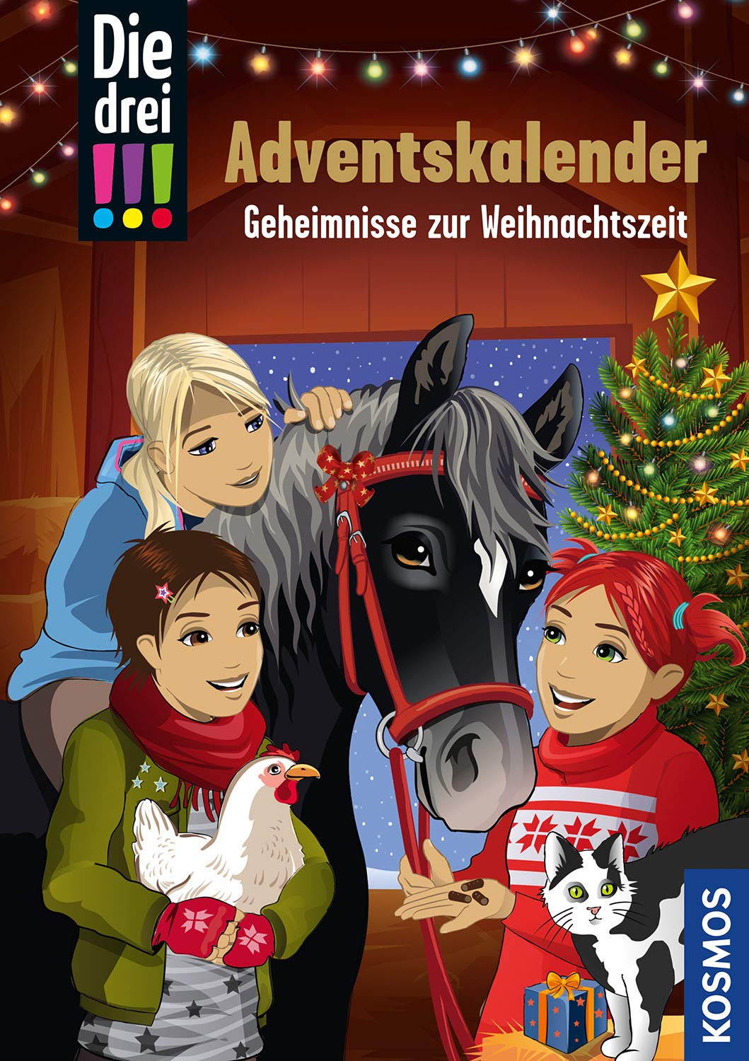 Geheimnisse zur Weihnachtszeit: Adventskalenderbuch mit Stickern (Die drei !!! Weihnachtstitel)