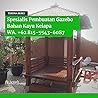 UNIK DAN MEWAH, Wa. 081-555-436-087, Biaya Pembuatan Gazebo Kayu Glugu Minimalis Kediri