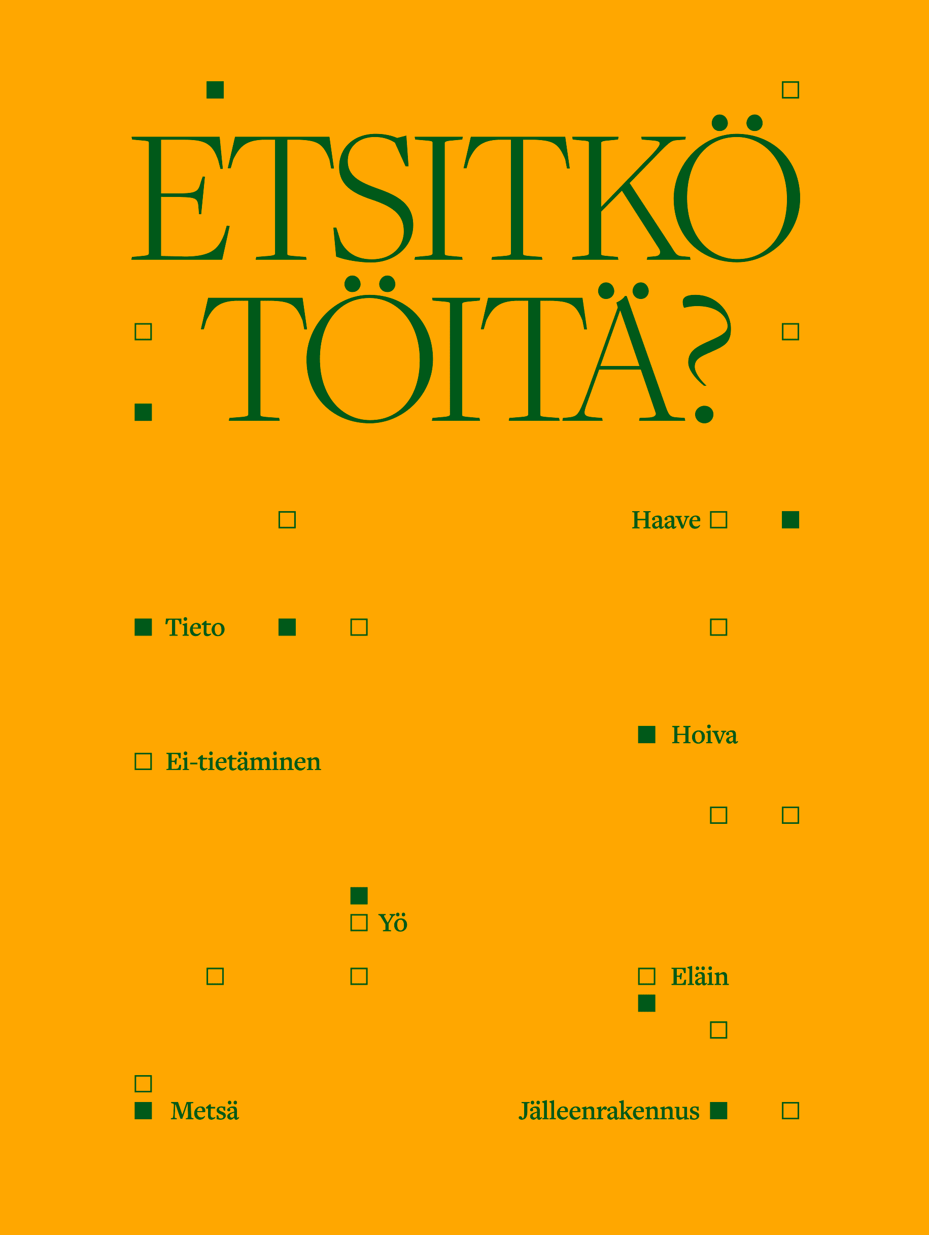 Etsitkö töitä? (Hardcover)