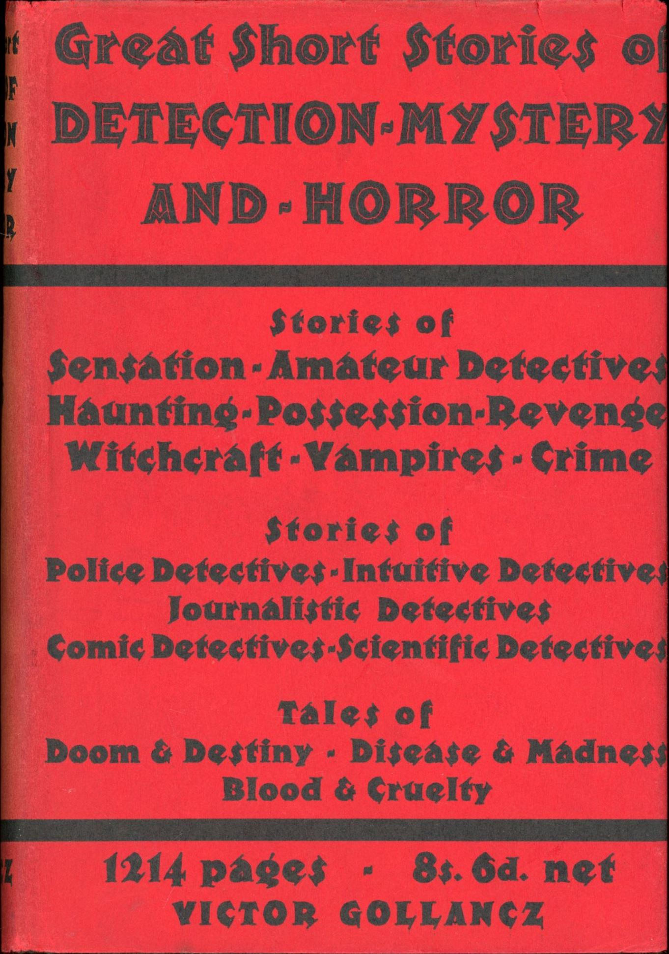 Great Short Stories of Detection, Mystery and Horror (Hardcover)