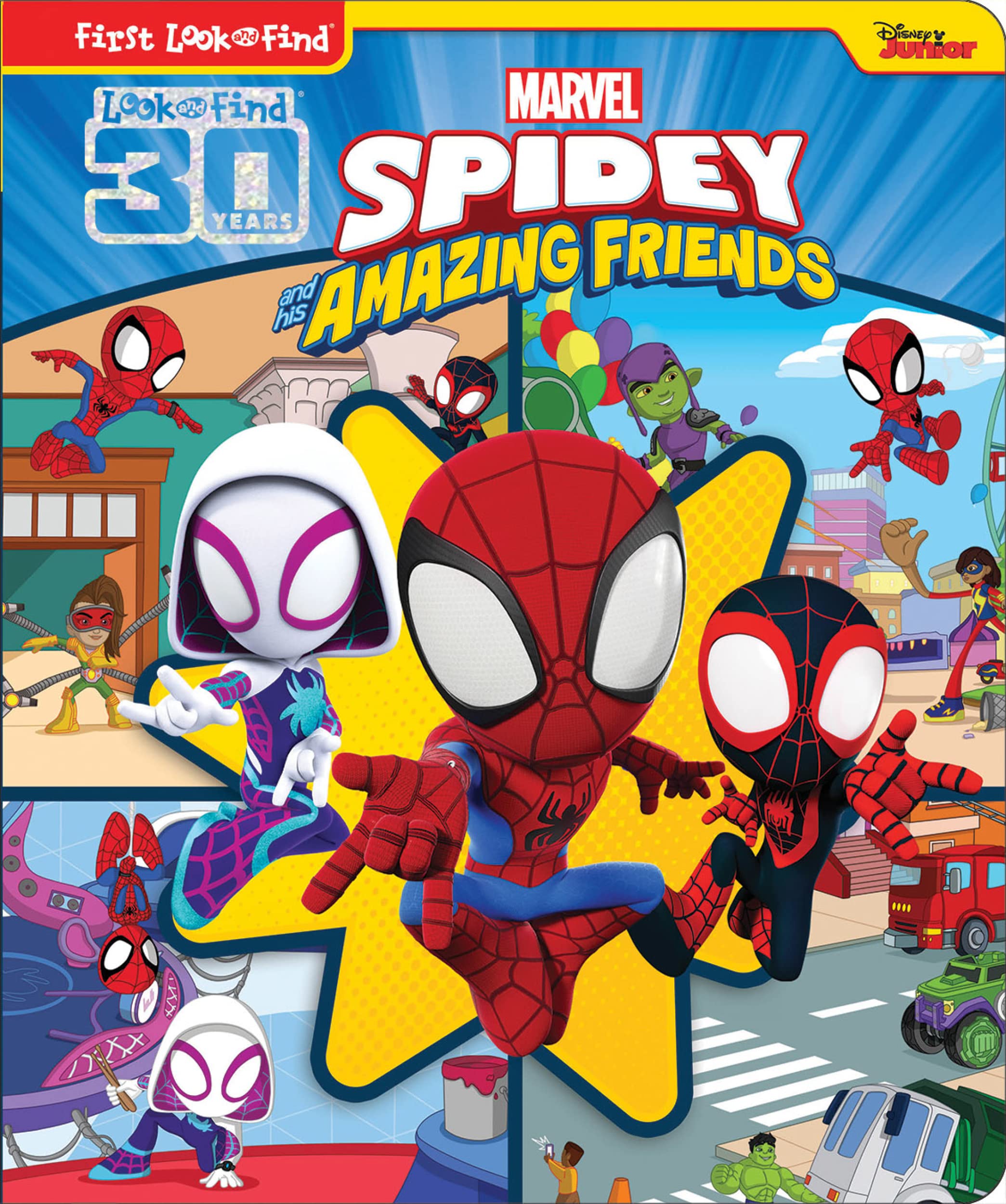 Marvel Spider-man - Spidey and His Amazing Friends - First Look and Find Activity Book - PI Kids (Board Book)