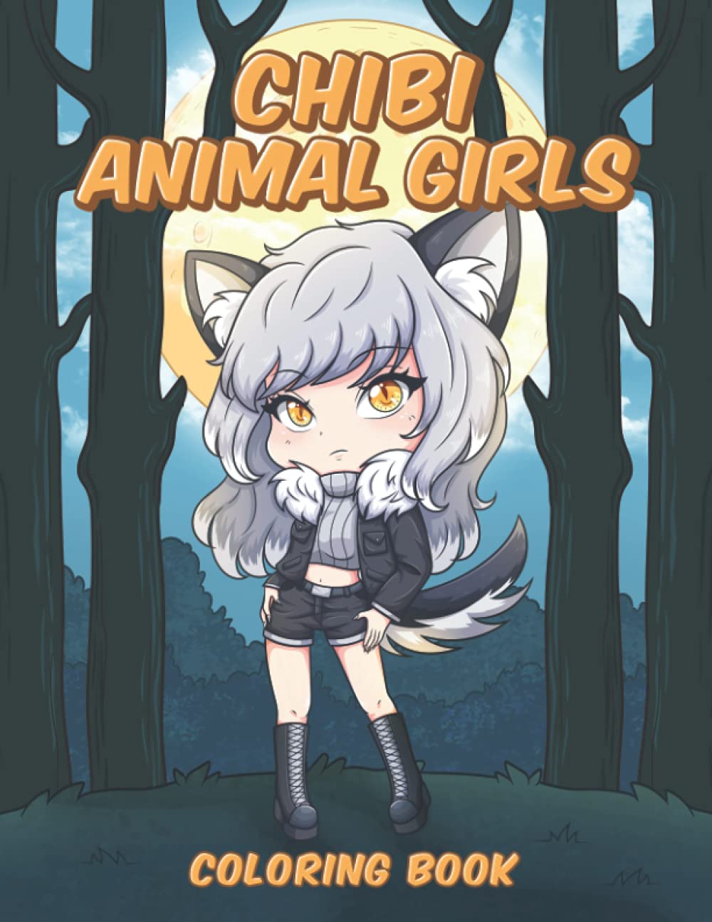 Chibi Animal Girls Coloring Book: Kawaii Anime Chibi Girls in Cute Animal Costumes Coloring Page for Kids And Adults (Chibi Girls Coloring Book)