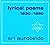 Lyrical Poems (1930-1950)