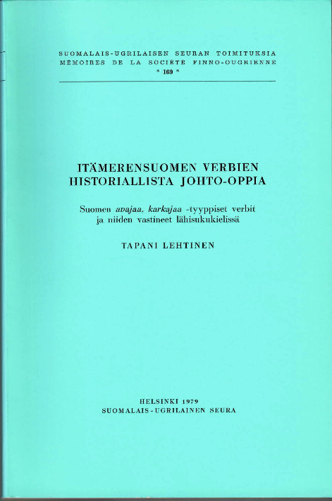 Itämerensuomen verbien historiallista johto-oppia