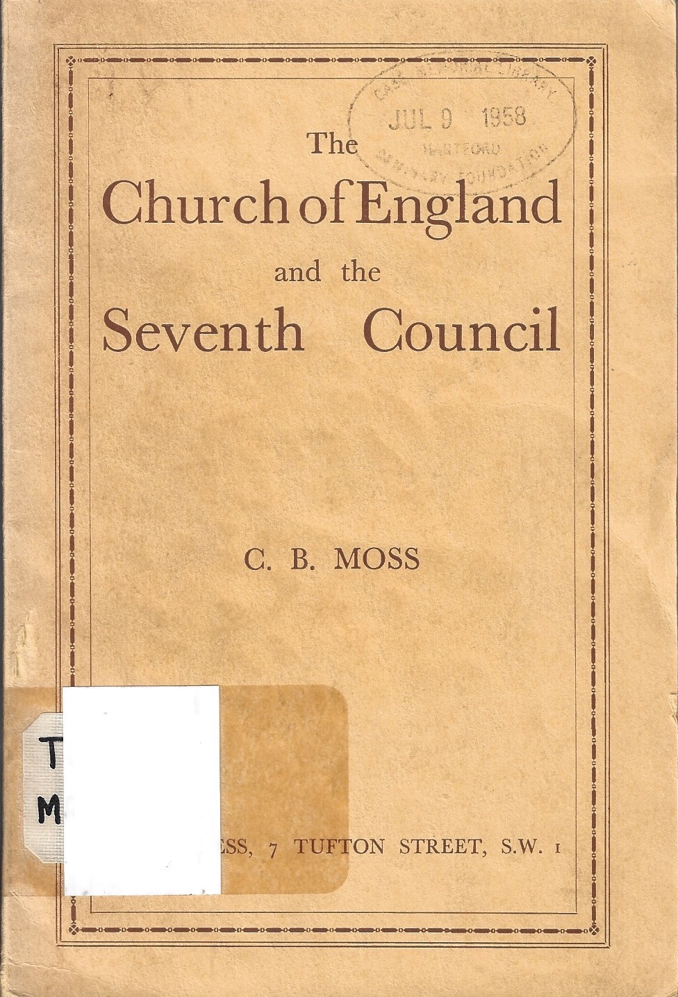 The Church of England and the Seventh Council