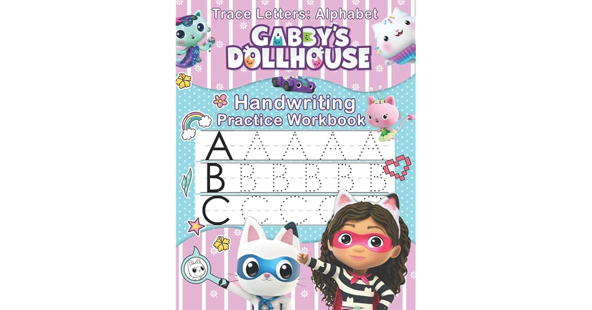 Gabby's Dollhouse Letter and Number Tracing Workbook for Kids Ages 37