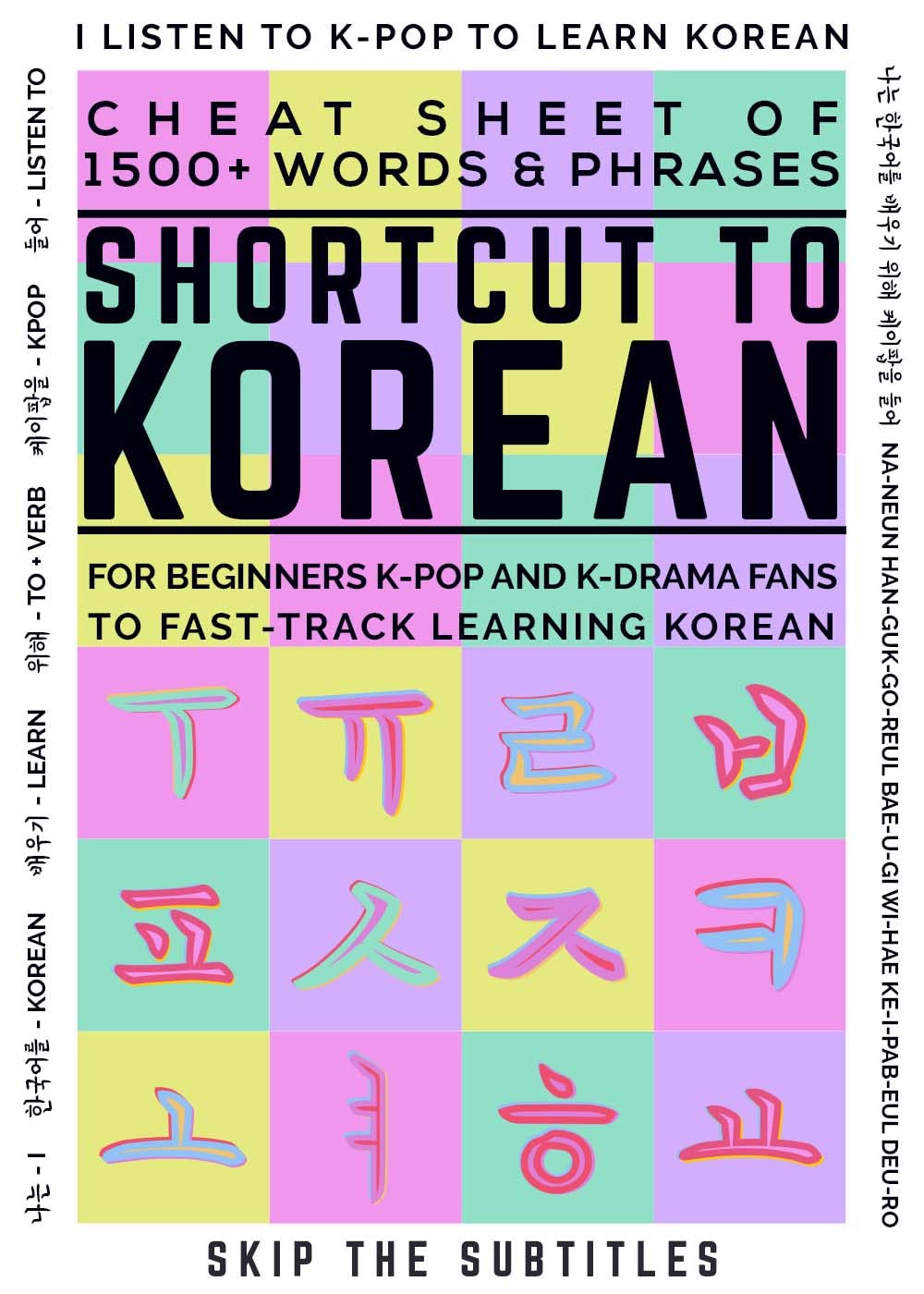 Shortcut to Korean: Cheat Sheet of 1500+ Words & Phrases For Beginners K-Pop and K-Drama Fans to Fast-Track Learning Korean (Kindle Edition)