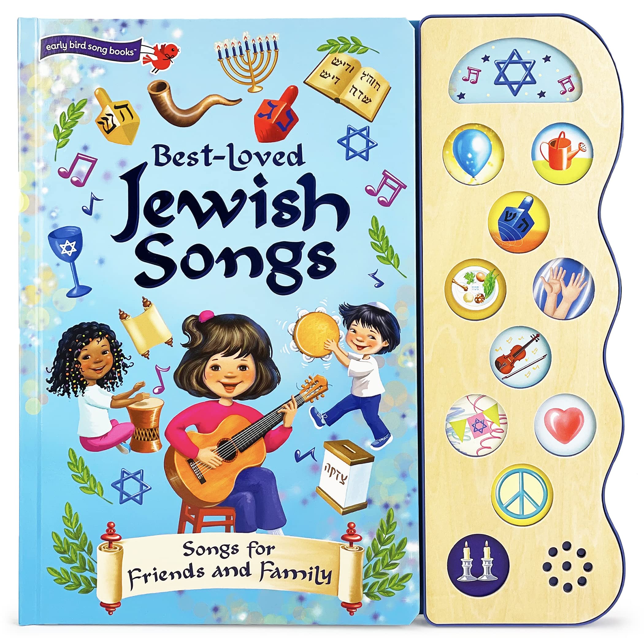 Best-Loved Jewish Songs for Hanukkah, Passover, Shabbat, Rosh Hashanah, Yom Kippur, Sukkot, Purim And More. A Children's Sound Book for Kids (Board book)