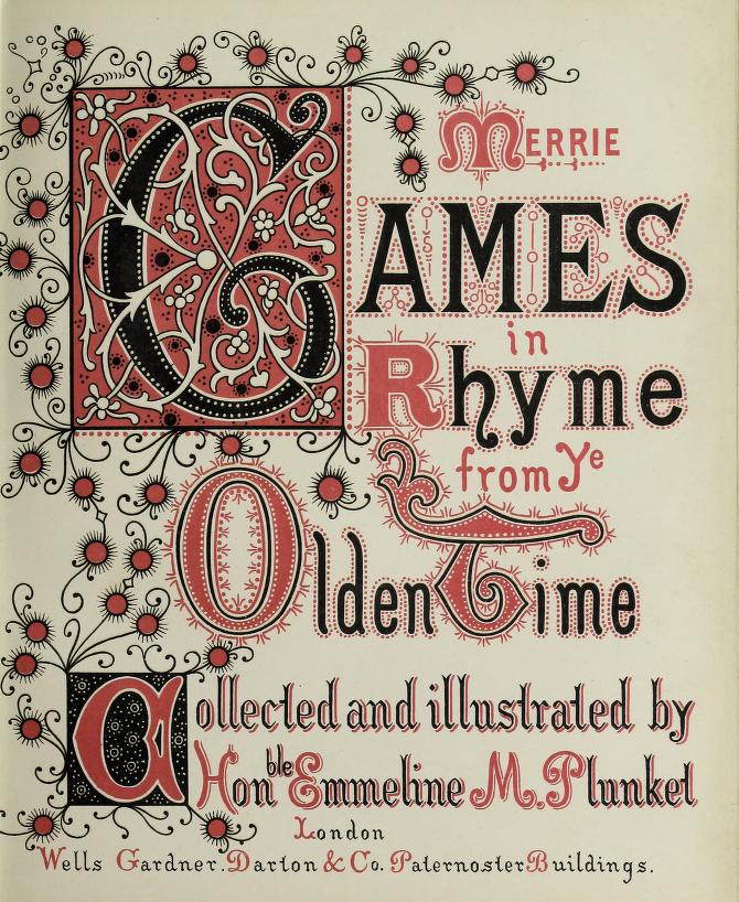 Merrie games in rhyme : from ye olden time (Unknown Binding)