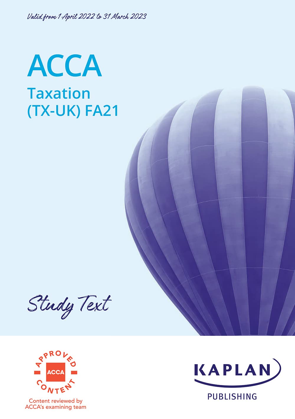 ACCA -Taxation (TX - UK) (FA21) (April 2022 to March 2023)