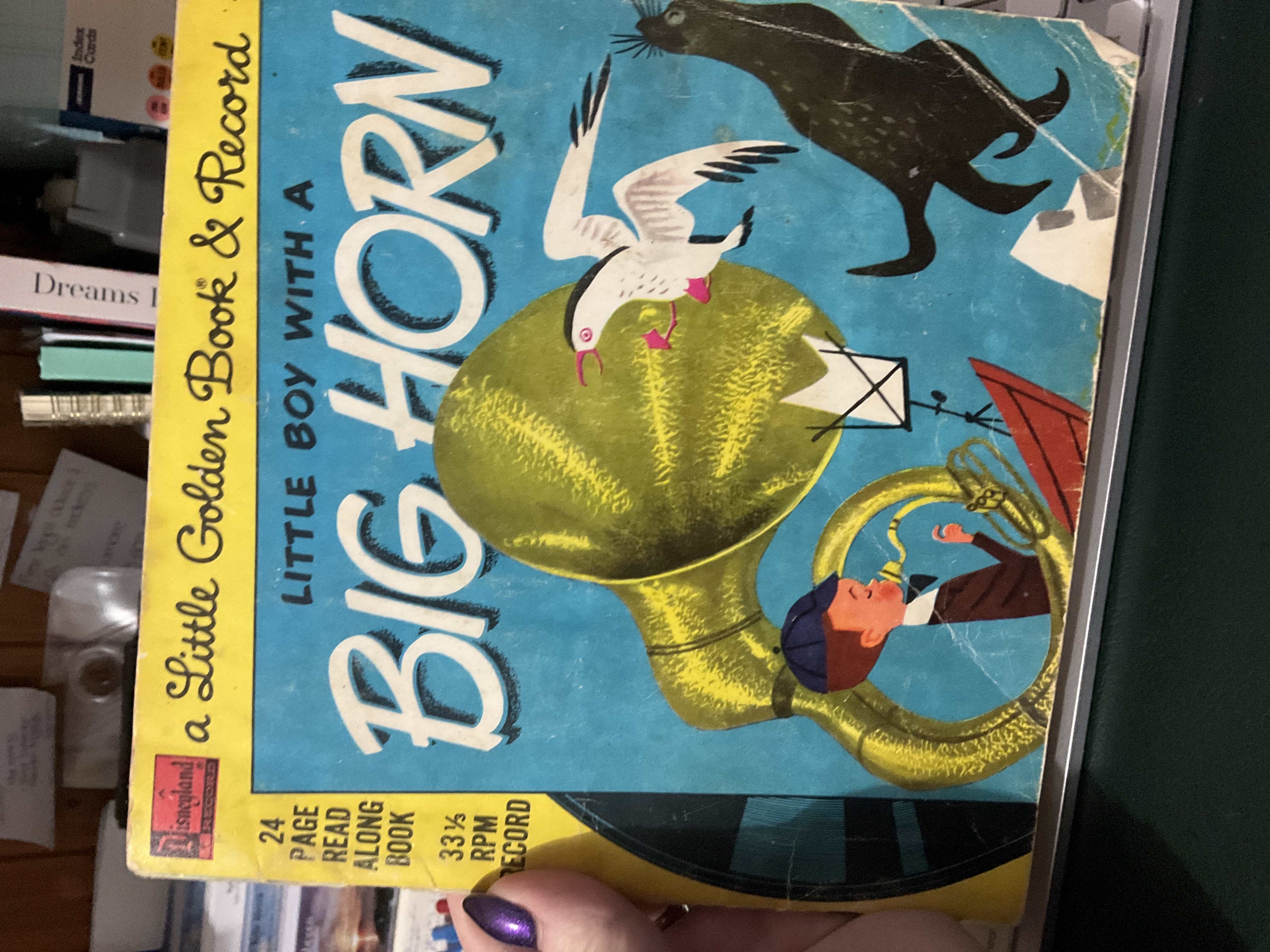 Little Boy With A Big Horn - A Little Golden Book & Record