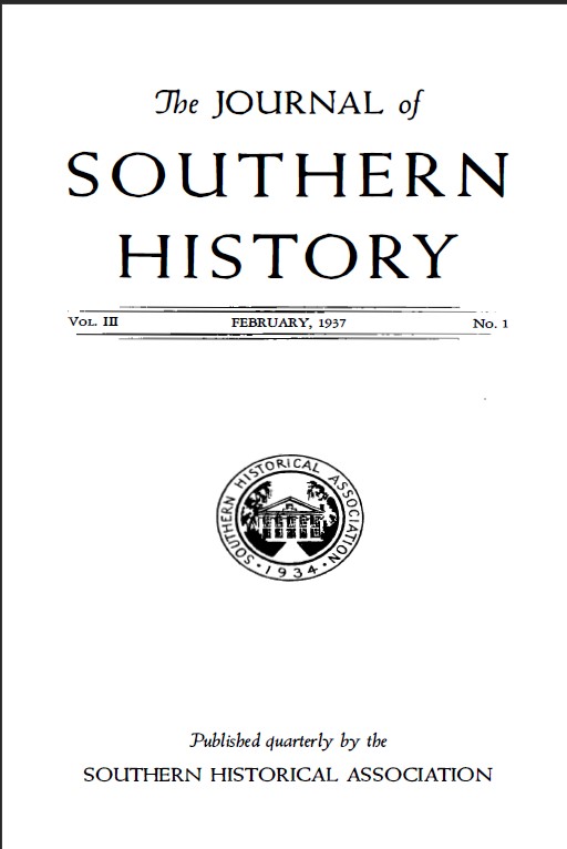 The Journal of Southern History (Vol. III No. 1)