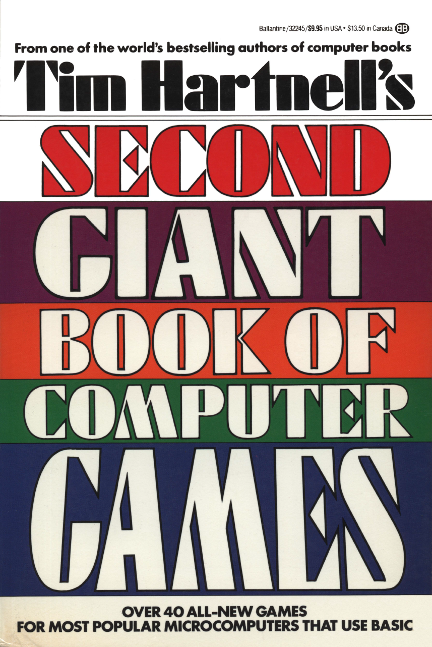Tim Hartnell's Second Giant Book of Computer Games