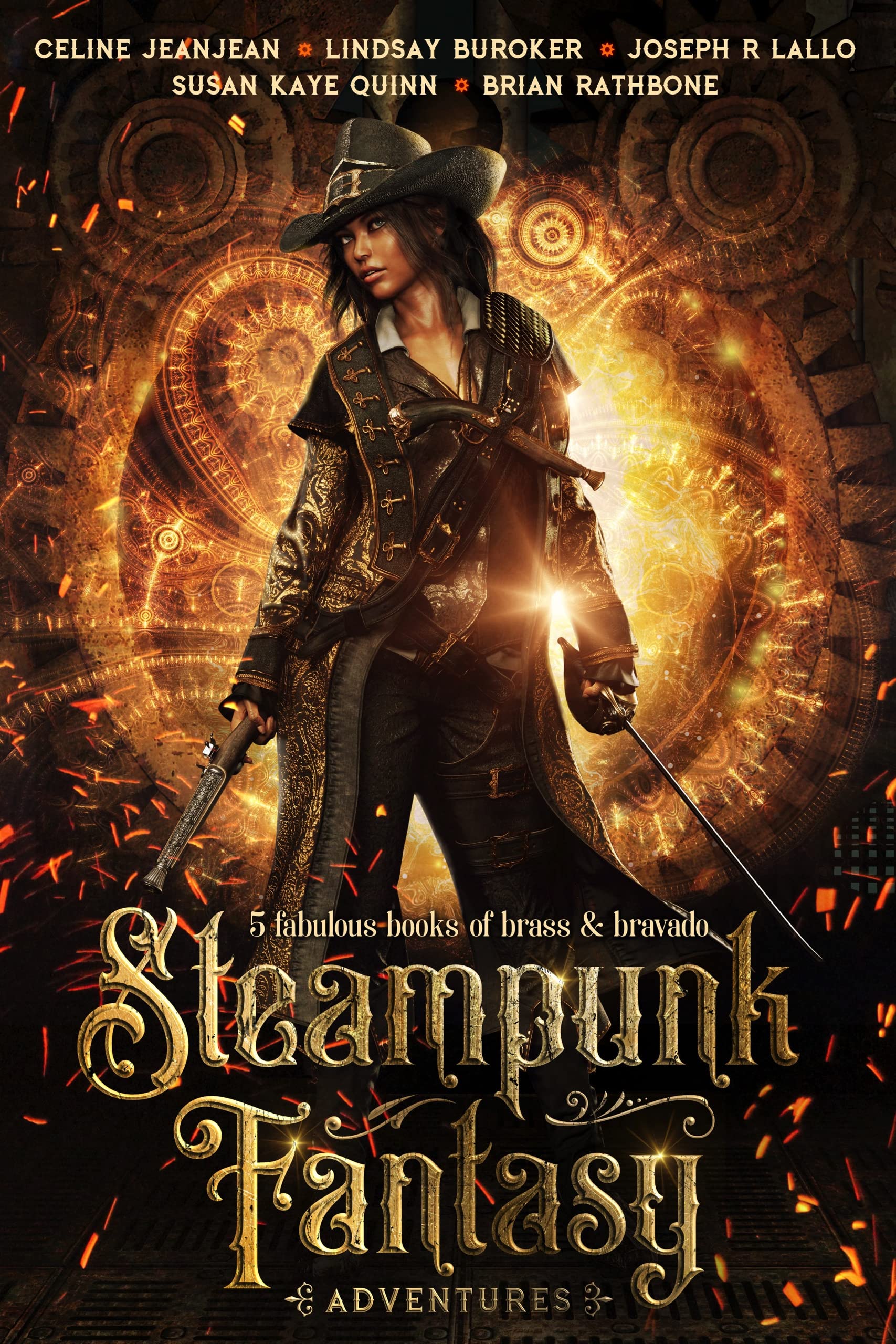 Steampunk Fantasy Adventures: 5 Full-Length Novels of Brass and Bravado (Kindle Edition)