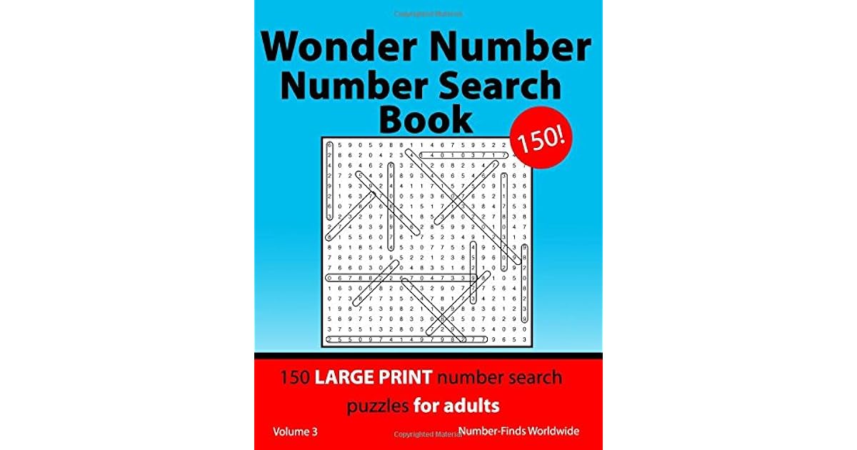 Wonder Number Number Search Book 150 large print number search puzzles