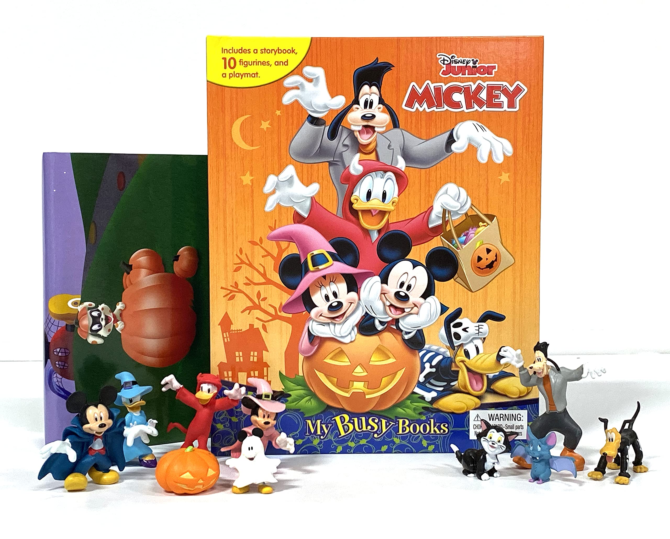 Disney Mickey Halloween My Busy Books - Storybook, 10 figurines, playmat (Paperback)