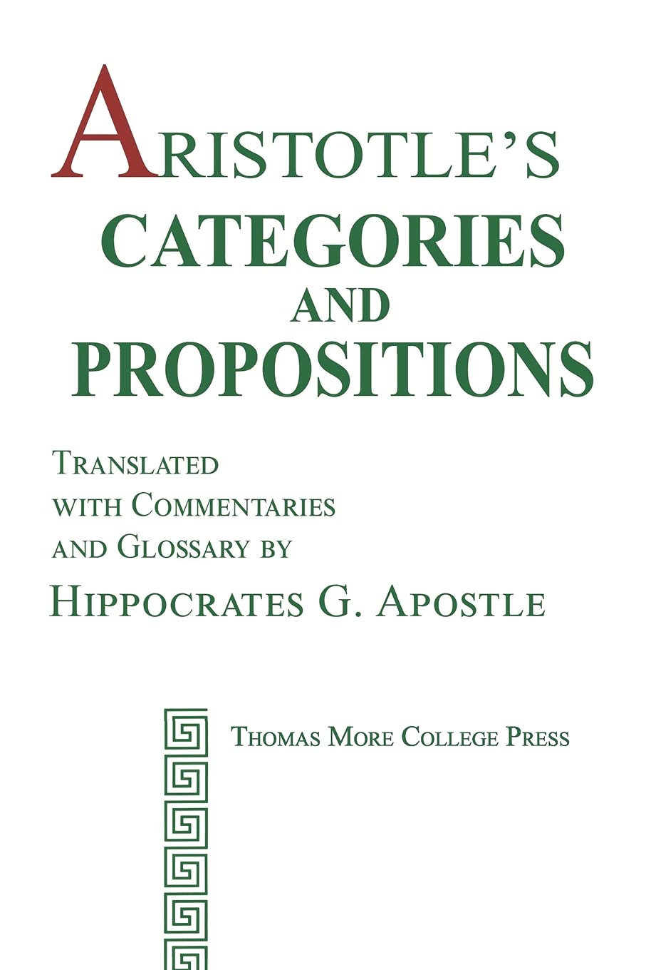 Aristotle's Categories and Propositions (Paperback)